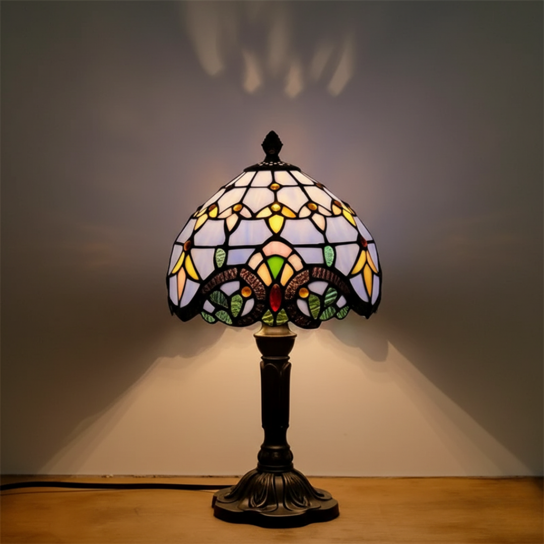 Vintage-Inspired Frosted Glass Table Lamp