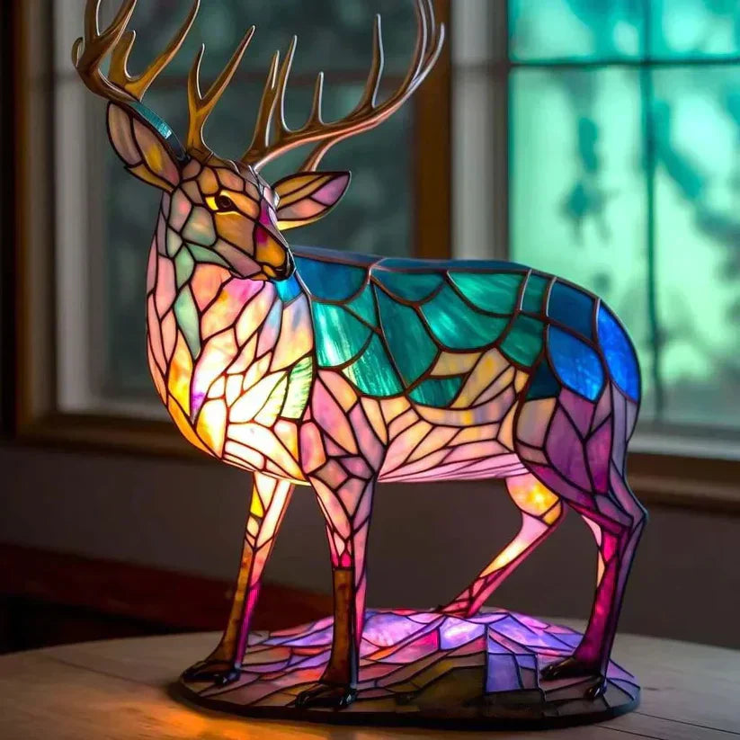 Rustic Elegance: Sand Deer Table Lamp