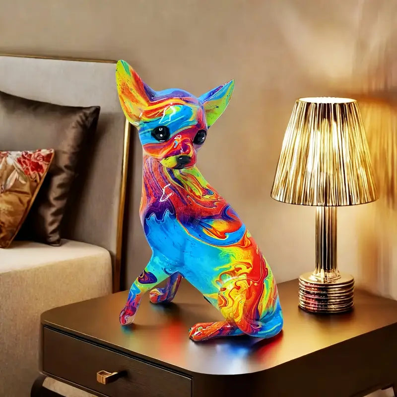 Charming Chihuahua Resin Table Lamp: Add a Playful Flair to Your Decor